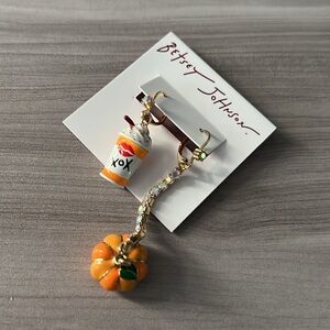 Betsey Johnson Pumpkin Latte Mix Earrings 🎃